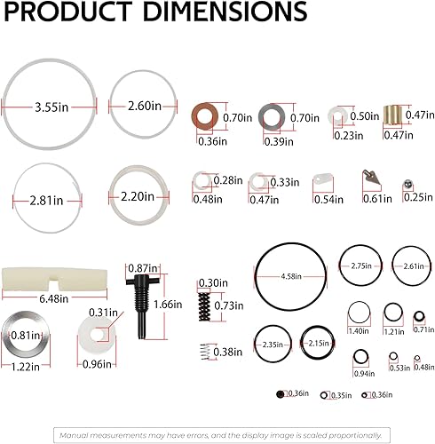 Miniatura 7 de Kit de reparación principal de Jack de botella de aire de 20 o 22 toneladas - Sellos hidráulicos y del motor de aire