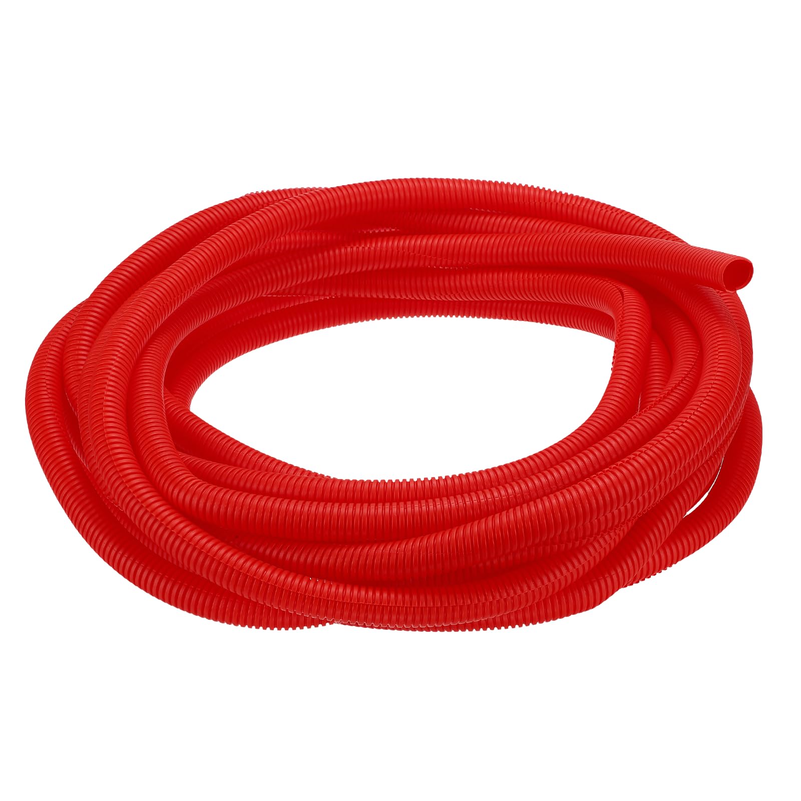 sourcing map Split Wire Loom Tubing 3/4"(20mm) ID 50FT(15m) Wire Loom Tubing Heat & Cold Resistant -40F to 257F Plastic Flexible Conduit Cord Protector for Electrical Wires Cable, Red