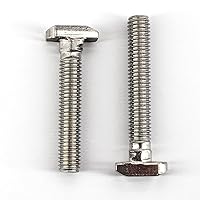 Vista 7 de Perno de ranura en T de acero inoxidable M8x16mm 304 Serie 40 Perfil de aluminio en forma de T Tornillo de 0.701 in Tamaño de la cabeza