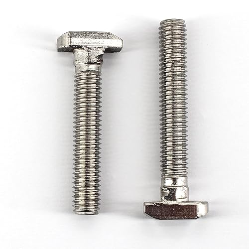 Miniatura 7 de Perno de ranura en T de acero inoxidable M8x20mm 304 Serie 40 Perfil de aluminio en forma de T Tornillo de 0.701 in Tamaño de la cabeza