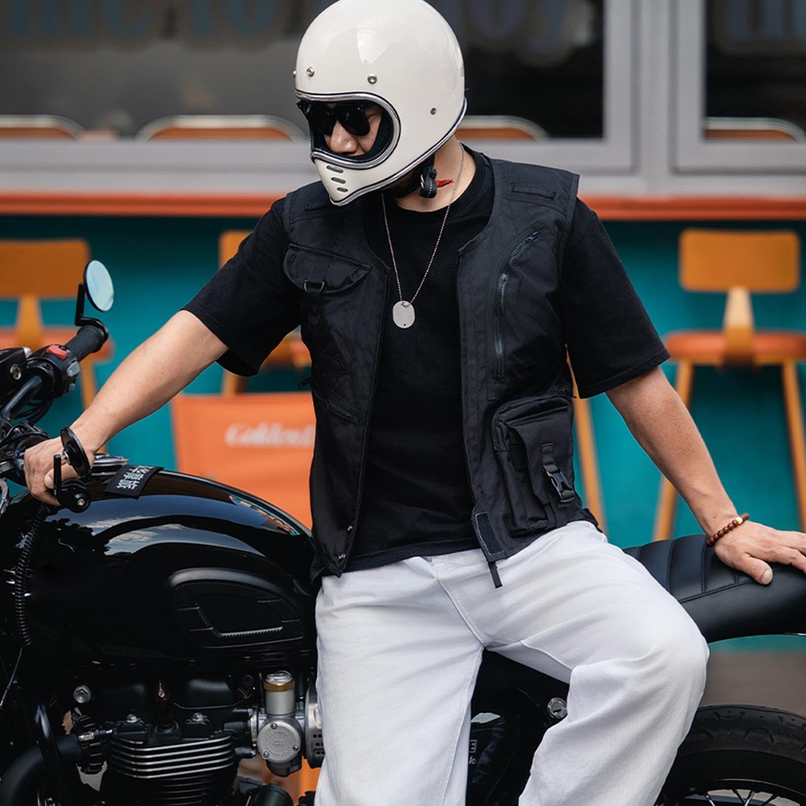 Gilet moto Équipement de sécurité respirant et résistant à l'usure | Gilet Motard Pour Moto Équipement de Sécurité Résistant à l'Usure, Trajet Urbain, Longue Distance, Randonnée, Alpinisme,