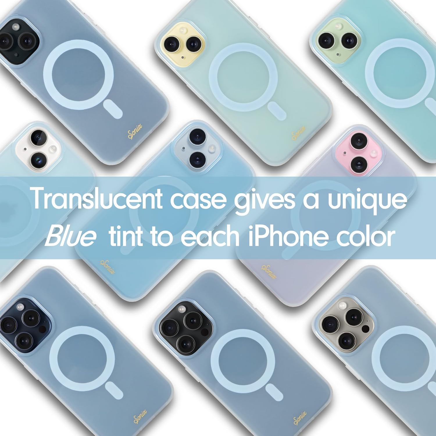 Sonix Protective Phone Case for iPhone 15 Pro Max | Compatible with Magsafe | 10ft Drop Tested | Jelly Sky Blue - Image 2