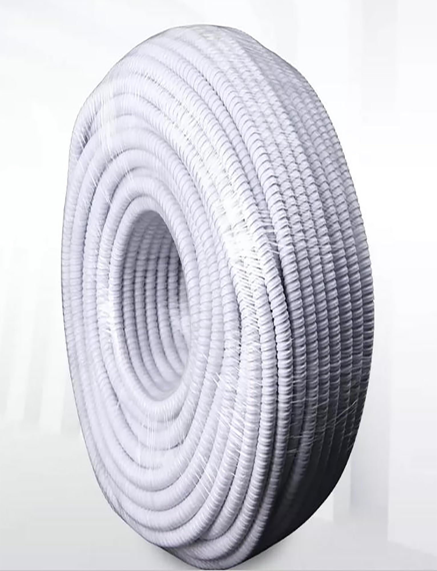 Conducto de metal flexible recubierto de PVC, manguera de protección de cable eléctrico corrugado, tubo resistente al fuego para cableado de interiores y exteriores, 328 pies de longitud