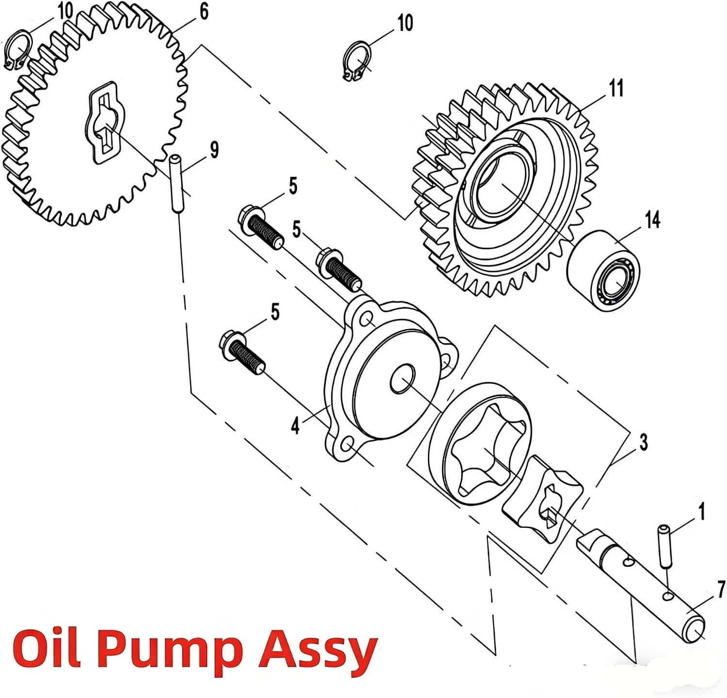 Oil Pump Assy For C 400 450 IRON 500S 520 550 X550 U550 Z550 600 625 U6 0GR0-070100 0GR0-0700A0 0GR0-070003