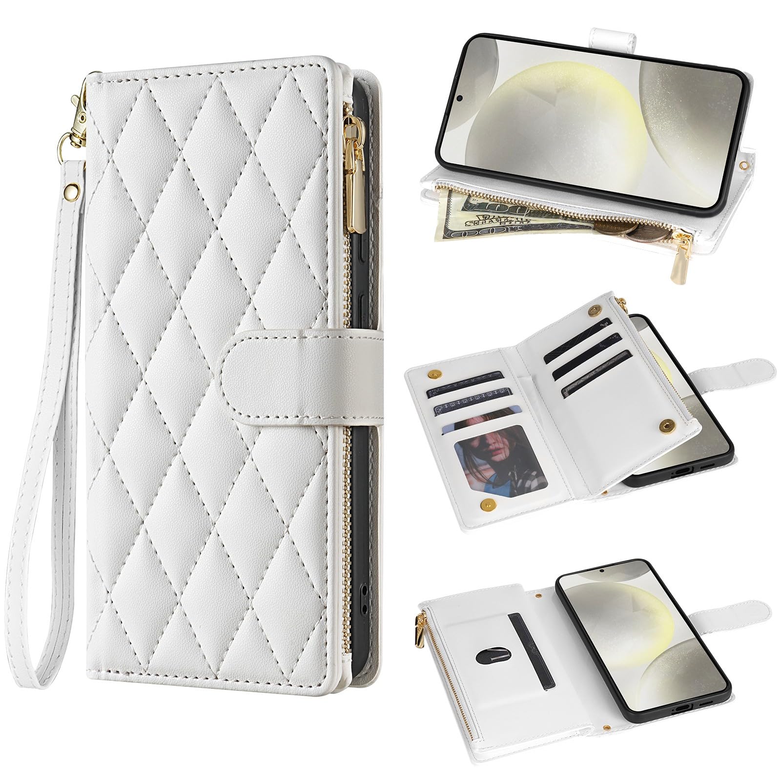 Coque portefeuille Samsung S21 Plus avec fermeture éclair de sécurité - 7