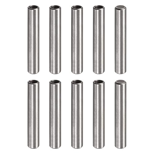 Miniatura 9 de uxcell M5 Pasador de rosca interna 10 unids 0.315x1.181 in biselado plano acero al carbono cilíndrico pin cama estantería dispositivos metálicos