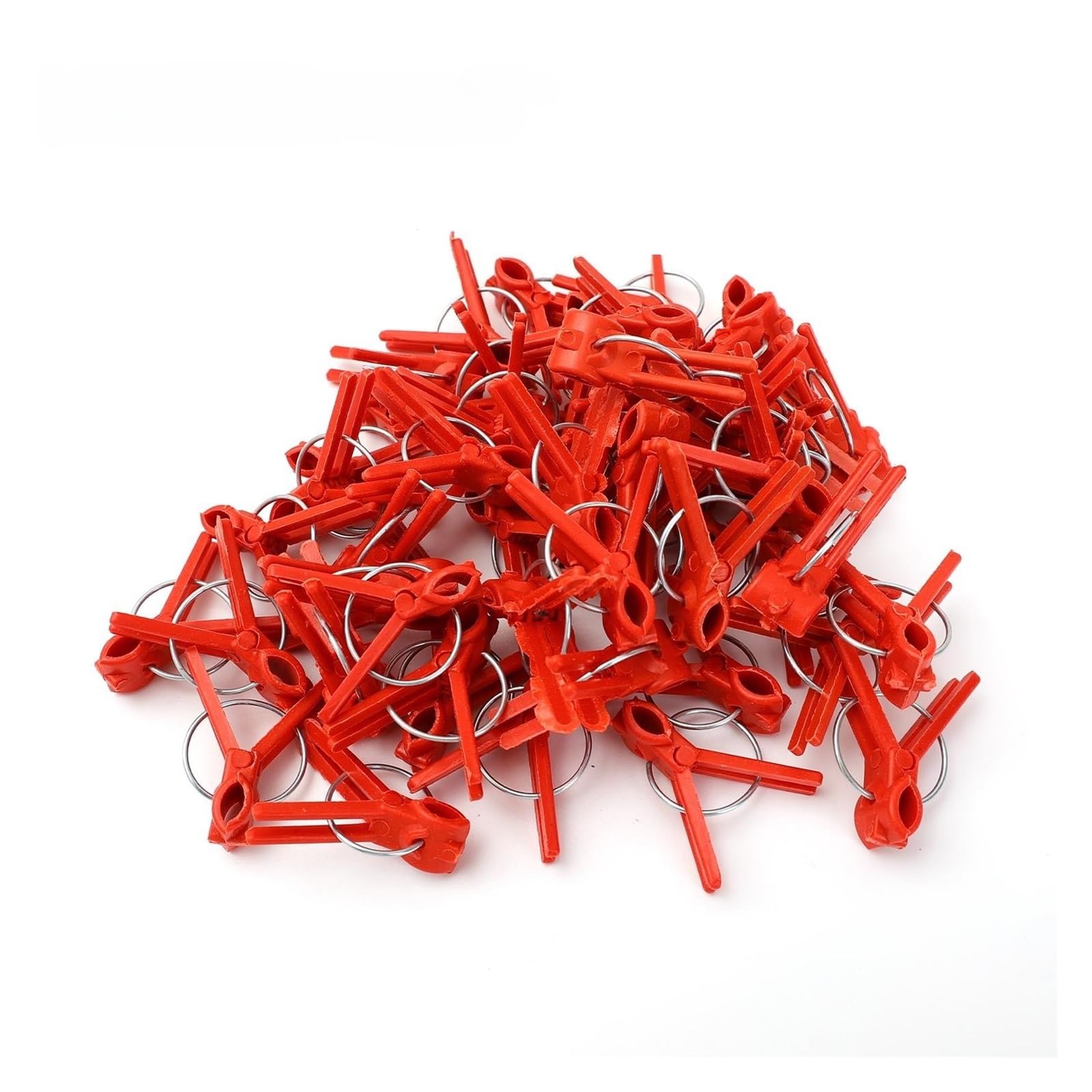 PengWei 50-500pcs Plant Grafting Clips Plastic Flat Mouth Garden Clamps Fixing Connects Gardening Tools Vine Support Clip For Tomato(B-Type,500PCS)