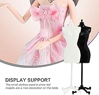 Vista 3 de Healifty 6 piezas de forma de vestido de muñeca, soporte de modelo de mini maniquí de 8.2 pulgadas para soporte de exhibición de muñeca, soporte
