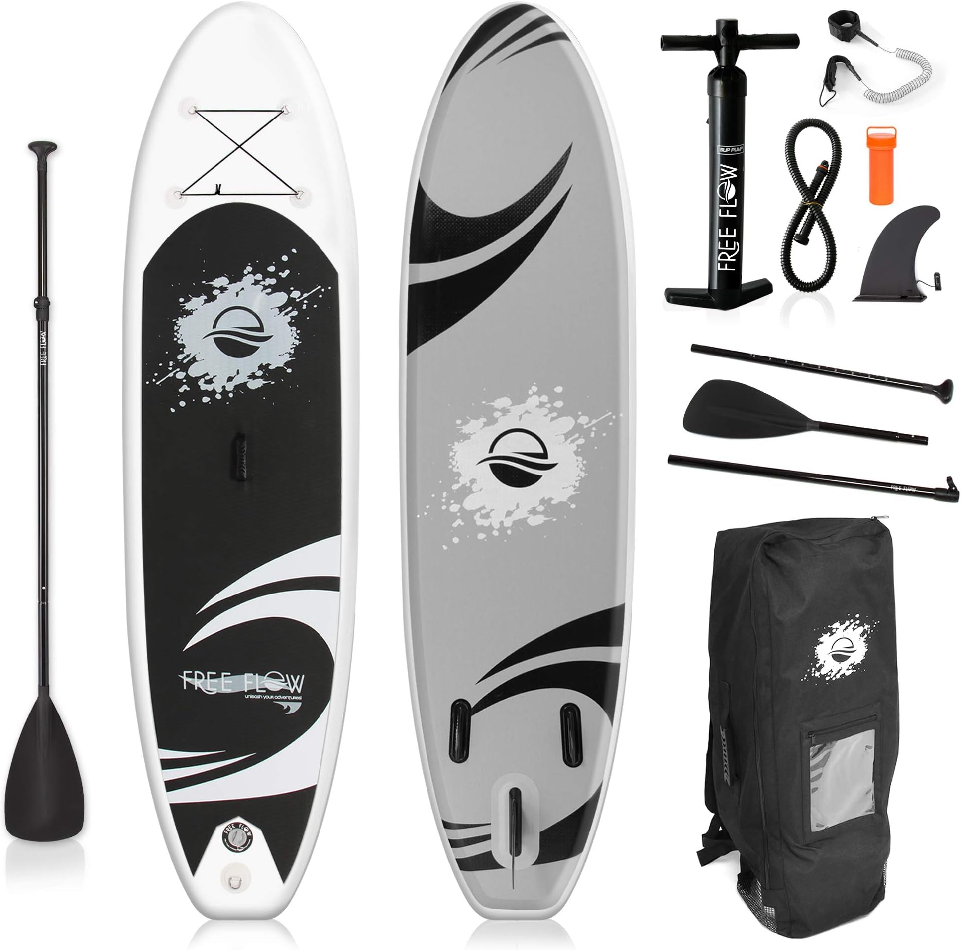SereneLife Inflatable Stand Up Paddle Board with Premium SUP Accessories โ Wide Stable Design with Non-Slip EVA Deck Pad for Adults and Youth of All Skill Levels