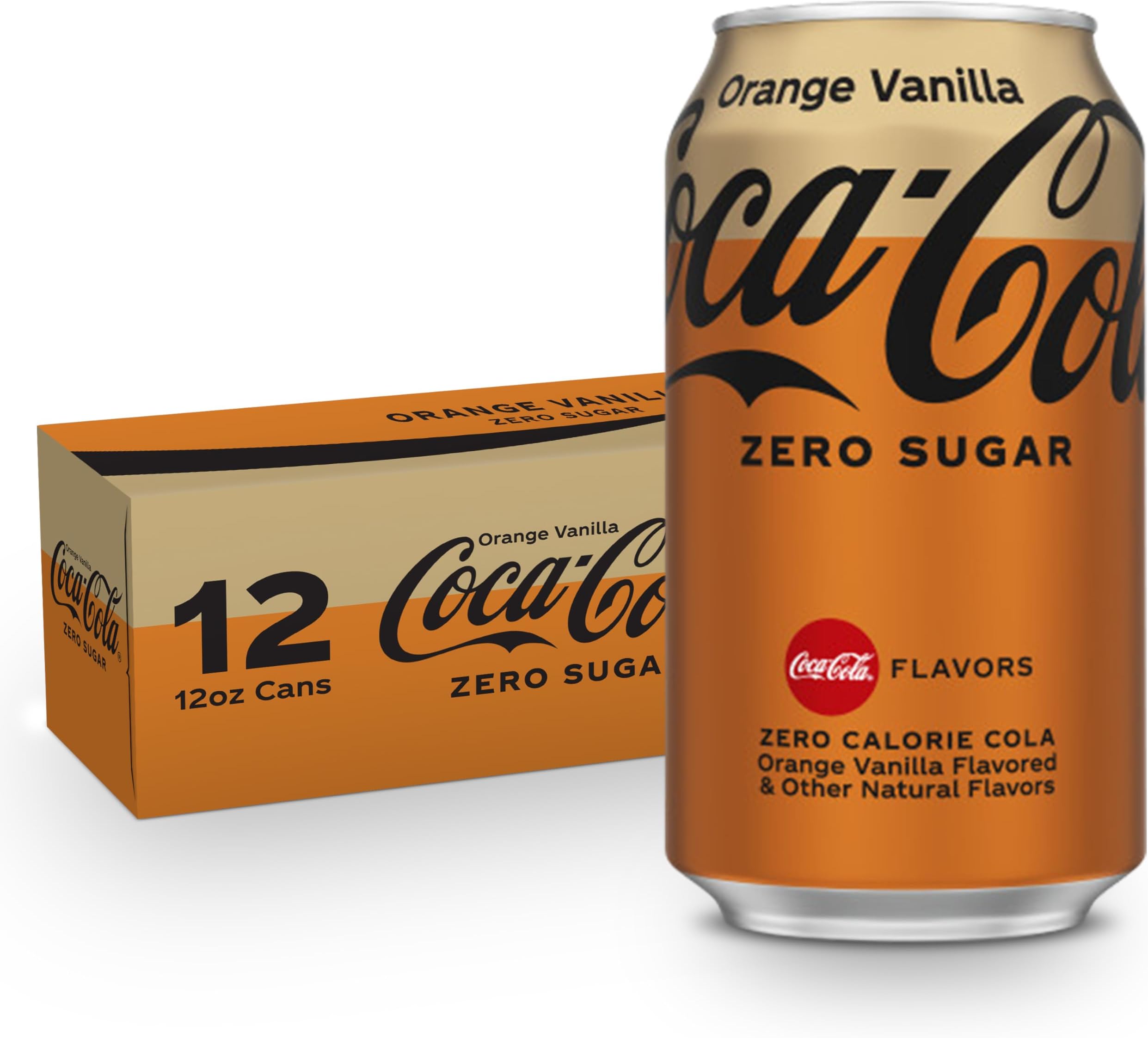 Coca-Cola, Zero Soda, Orange Vanilla, 12 oz (pack of 12)