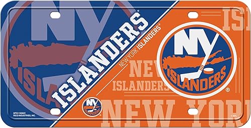 Vista 14 de Rico Industries NHL Hockey Split Metal Auto Tag 6" x 12" - Great for Truck/Car/SUV