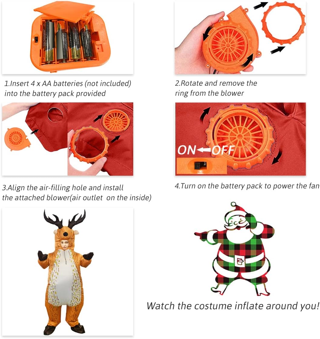 Inflatable Blow Up Costume for Adult Christmas Halloween Party Cosplay Suit Men Women Full Body Funny Costume