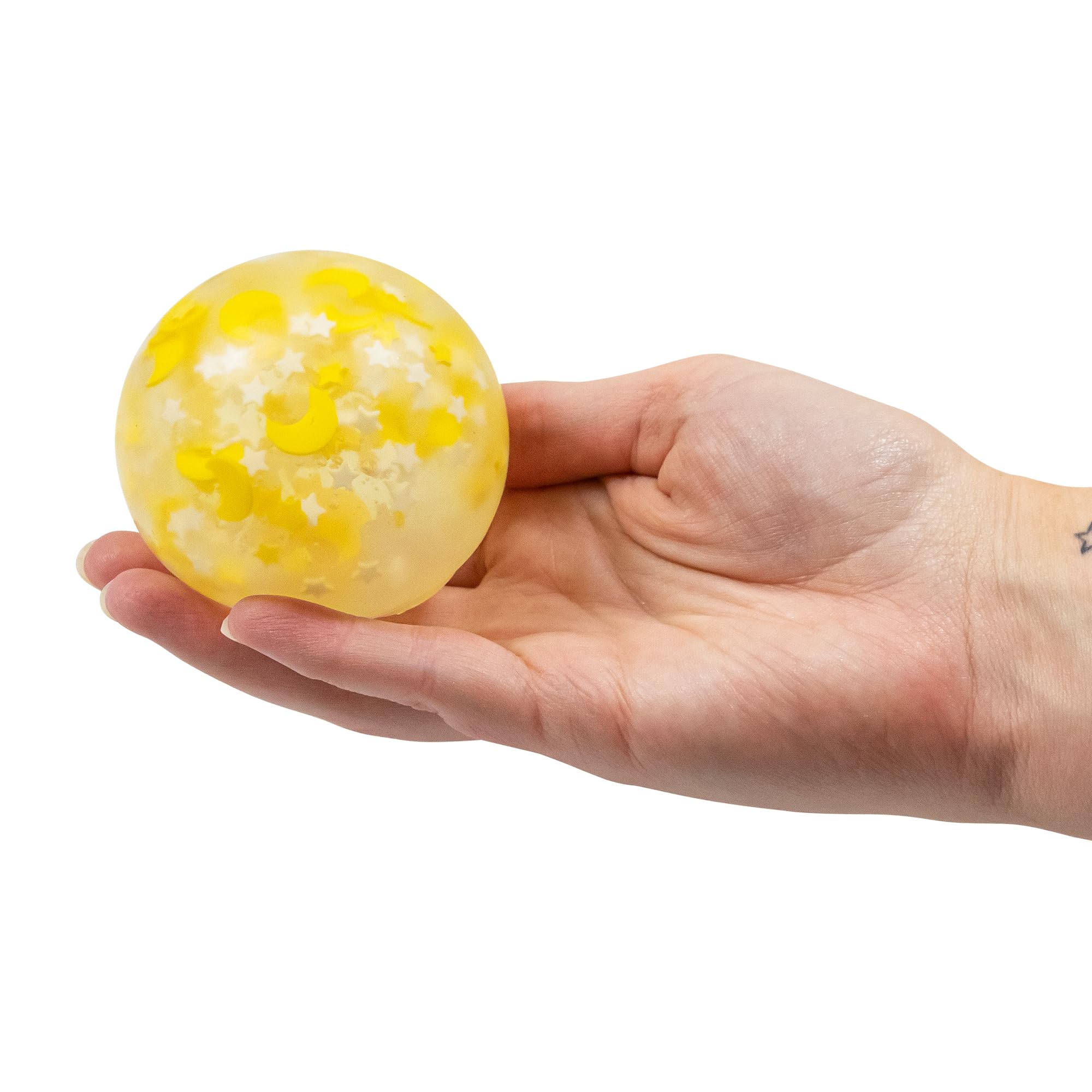 Tobar SCRUNCHEMS MOONS AND STARS GLOW IN THE DARK STRESS SQUISH BALL Toy