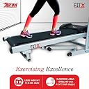 Avon Fitx Single Function Manual Jogger, Foldable Treadmill with Manual Knob Lock Adjustment and 2-Level Manual Incline for Home Cardio Fitness Workouts gallery image