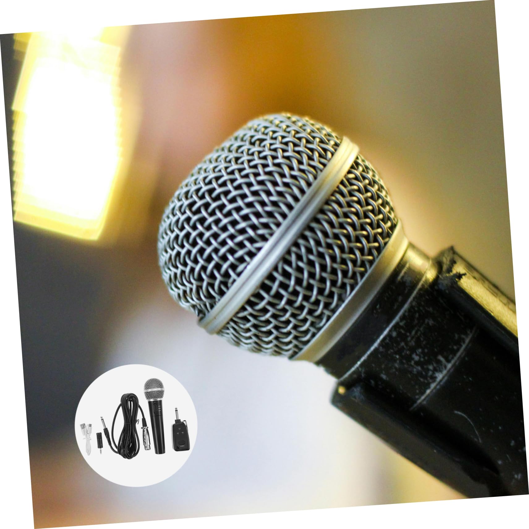 Kabelloses Dynamisches Mikrofon für Karaoke Tragbar mit Dual-Mode-Funktion für Gesang Live-auftritte und Computeraufnahmen aus Robustem Aluminium