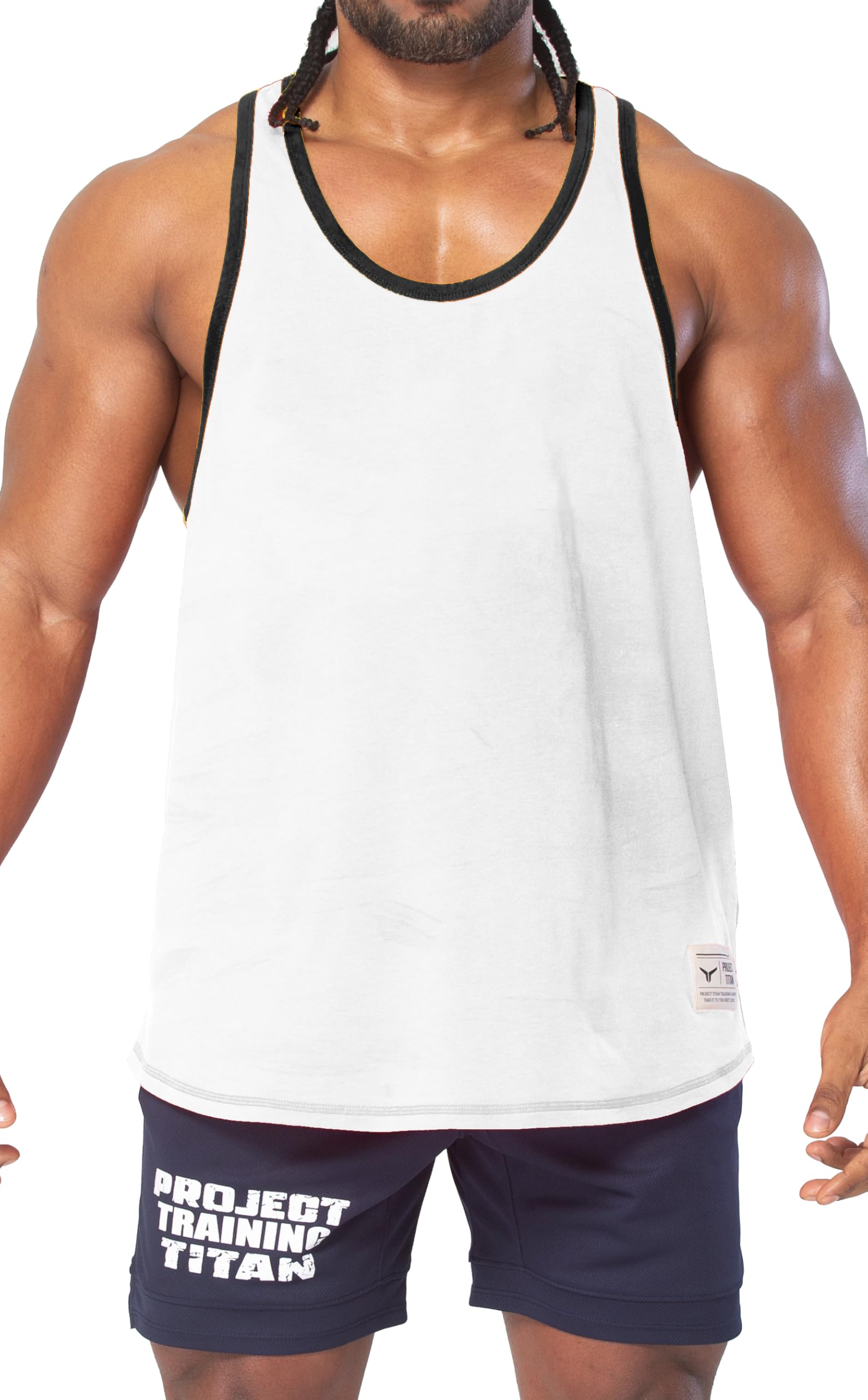 Project Titan Men's Bodybuilding Stringer Tank Top Sleeveless Gym Shirts