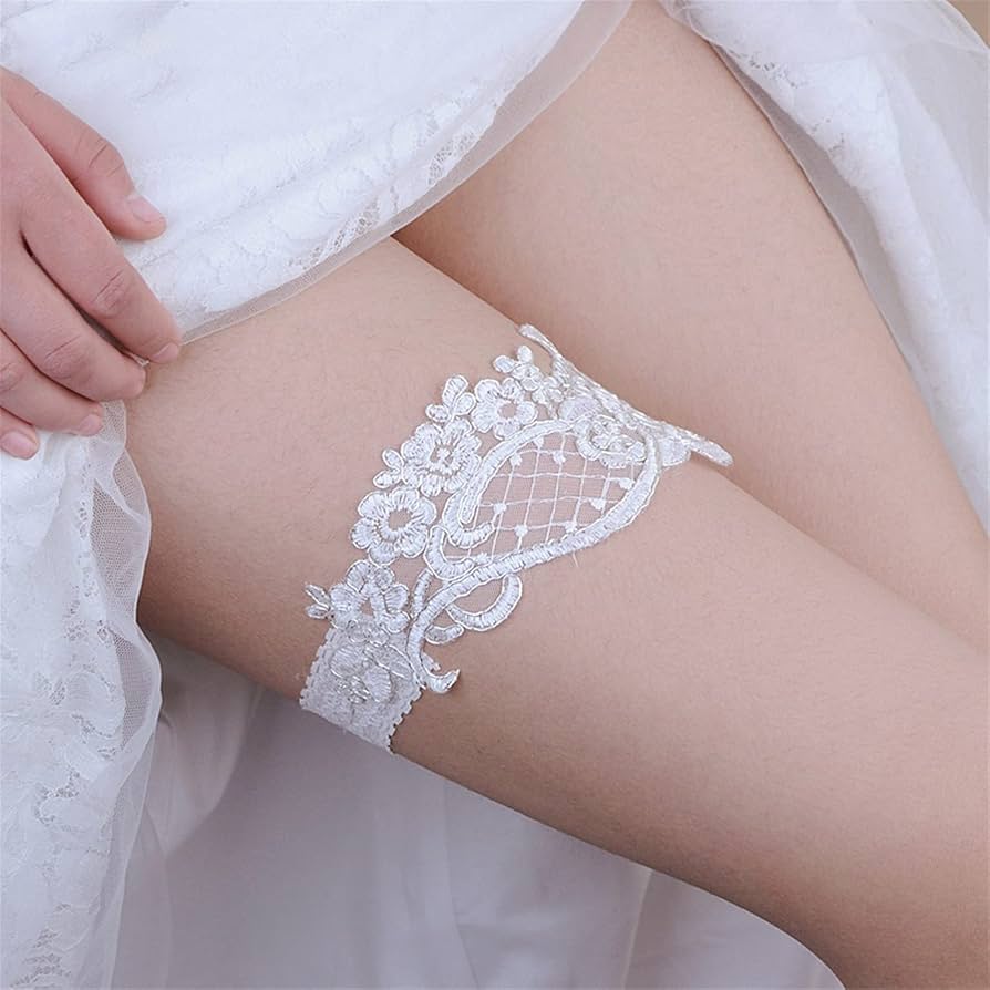 KXDFDC ブライダルガーターヨーロッパとアメリカンレースガーターリボン 31FgesT1W9L.jpg_BO30,255,255,