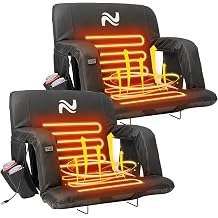 Begonia.K Double Heated Stadium Seat for Bleachers with Back Support