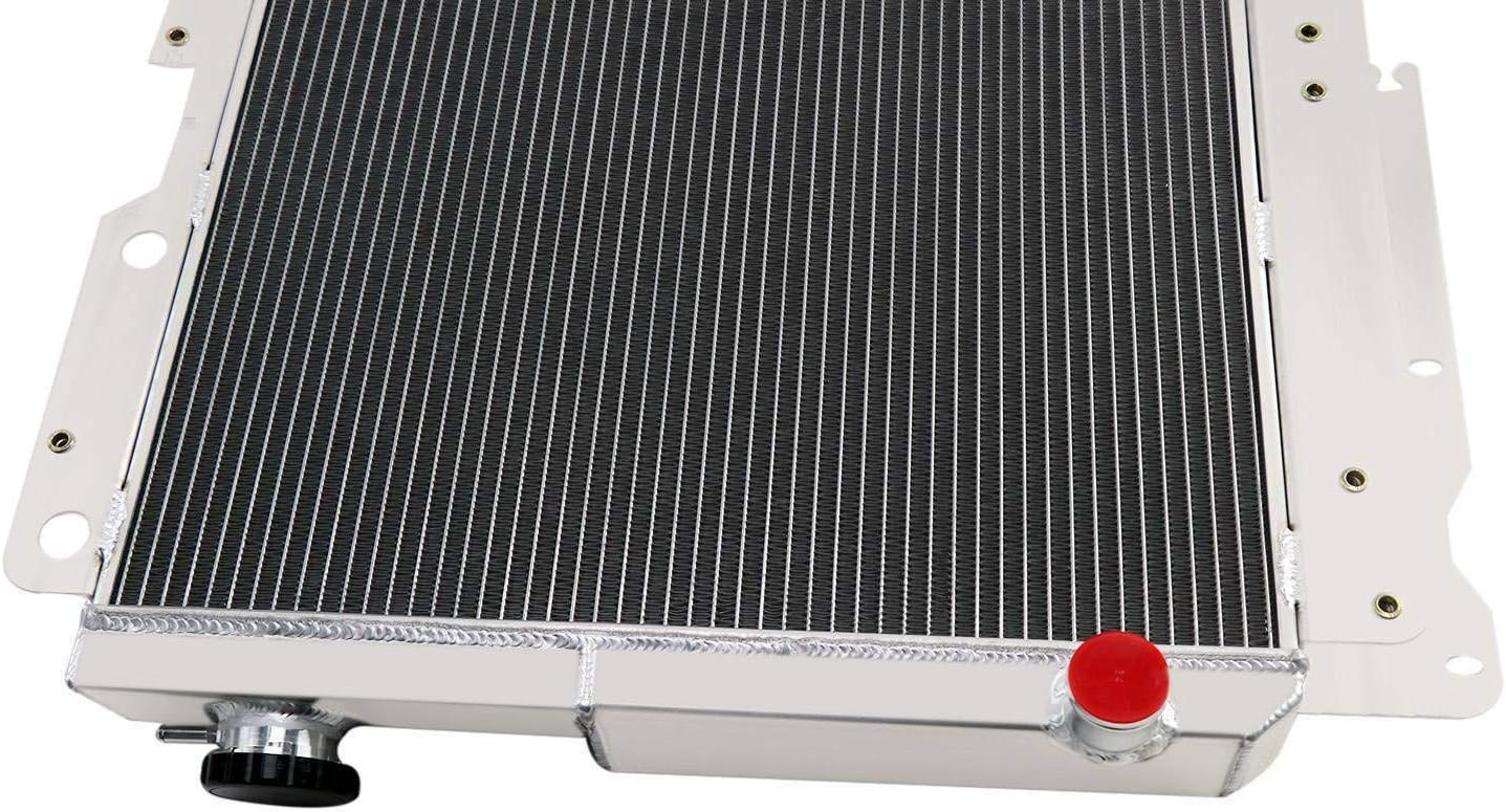 4 Row Core Aluminum Radiator for 1987-2006 Jeep Wrangler TJ YJ GM Chevy V8 Conversion