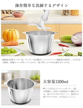 Amazon.co.jp: フードプロセッサー UUOUU フードチョッパー 250W