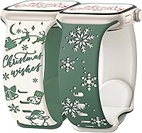 Vista 26 de Christmas Gift Compatible with Christmas Apple Watch Bands for Women 49mm 46mm 45mm 44mm 42mm, Soft Silicone Santa Claus for Apple Watch Ultra 3