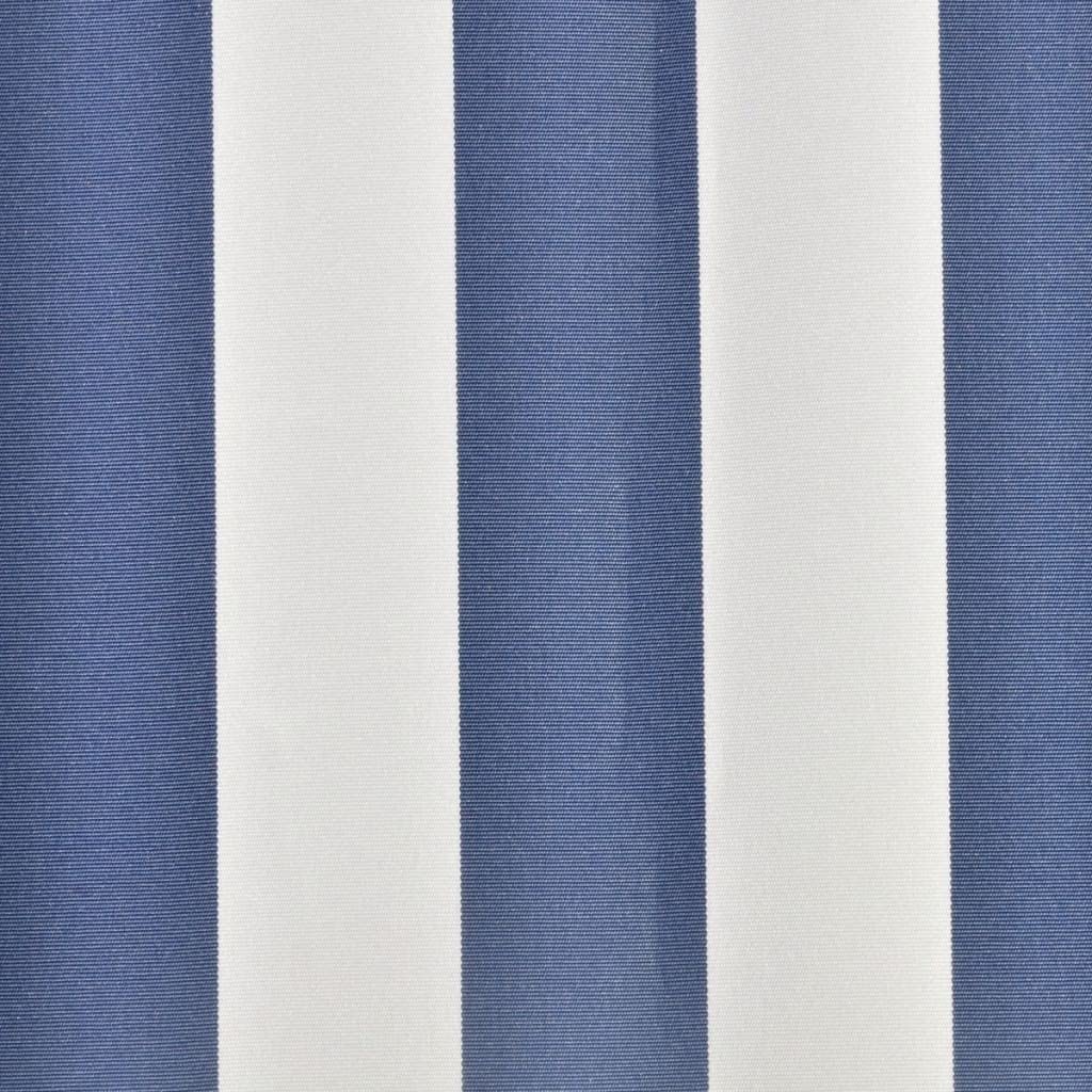 Tomostar Toile de Remplacement Store Banne, Toit de Rechange Tissu de Remplacement pour Auvent Bleu et Blanc 350x250 cm