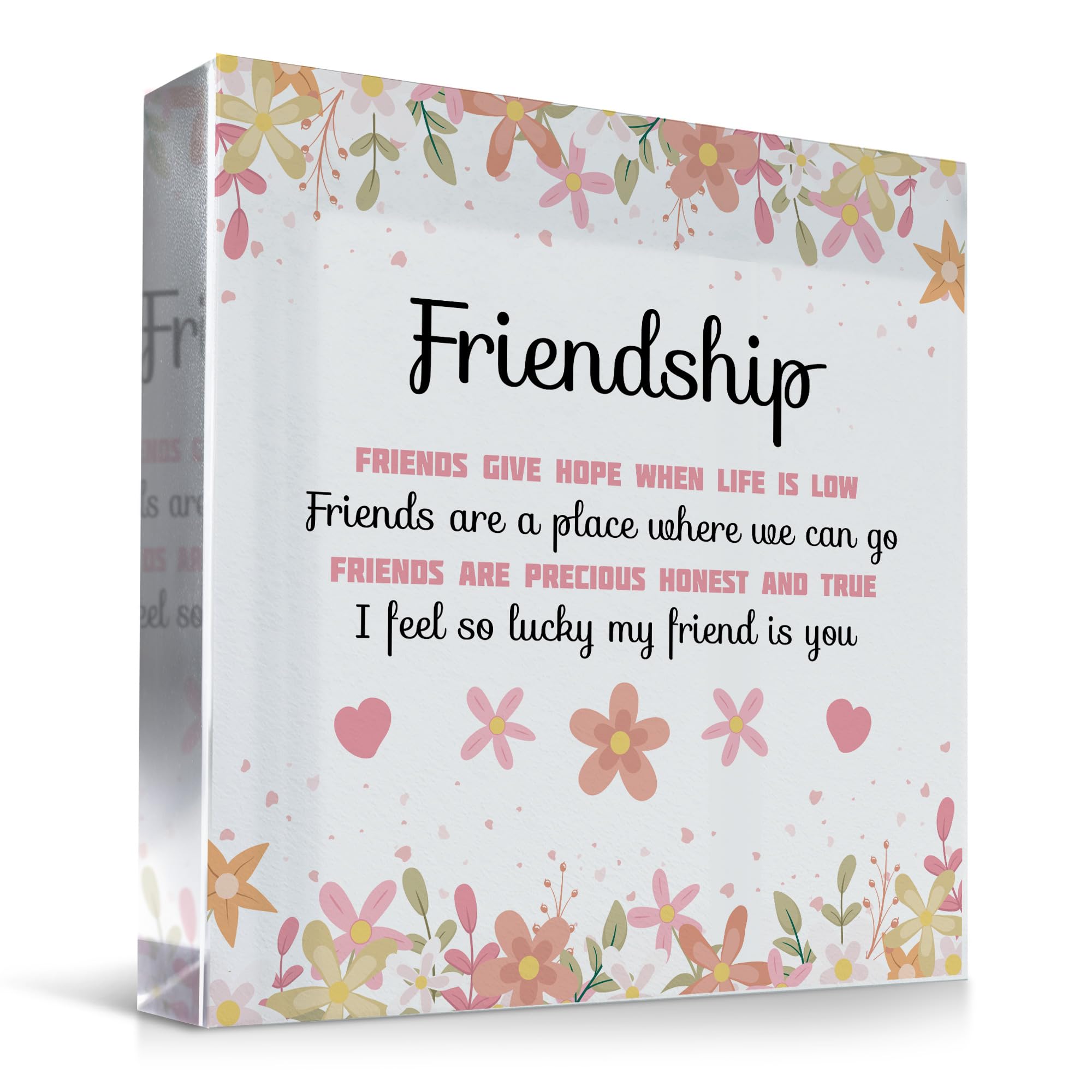 Red Ocean Friendship Gift For Best Friend Plaque Gift For Her Christmas Birthday Gift BEST FRIEND PLAQUE Gift For Friend Best Friend Gift For Women Thank You Keepsake