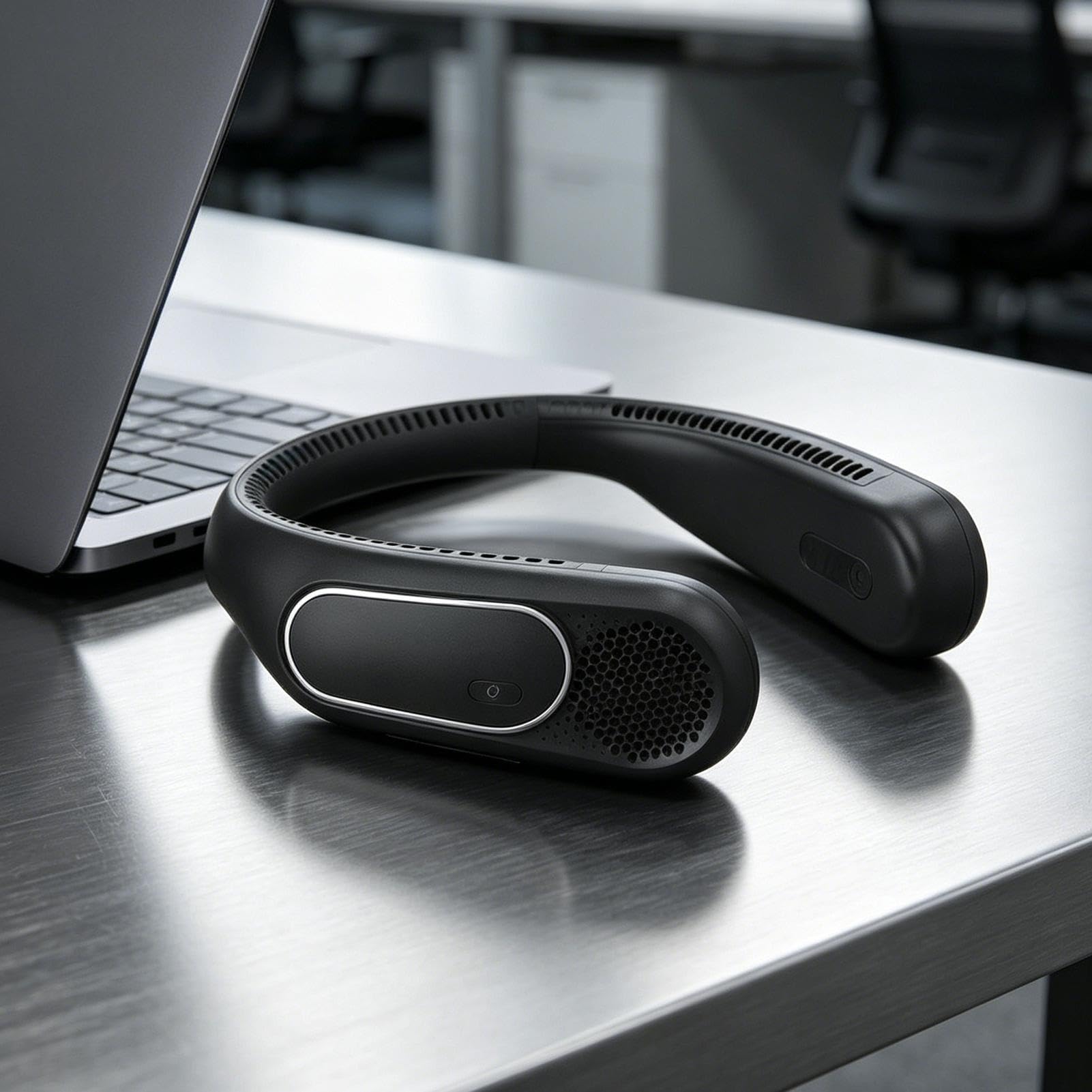 Ventilador de Cuello Portátil Recargable Sin Aspas 3 Velocidades USB