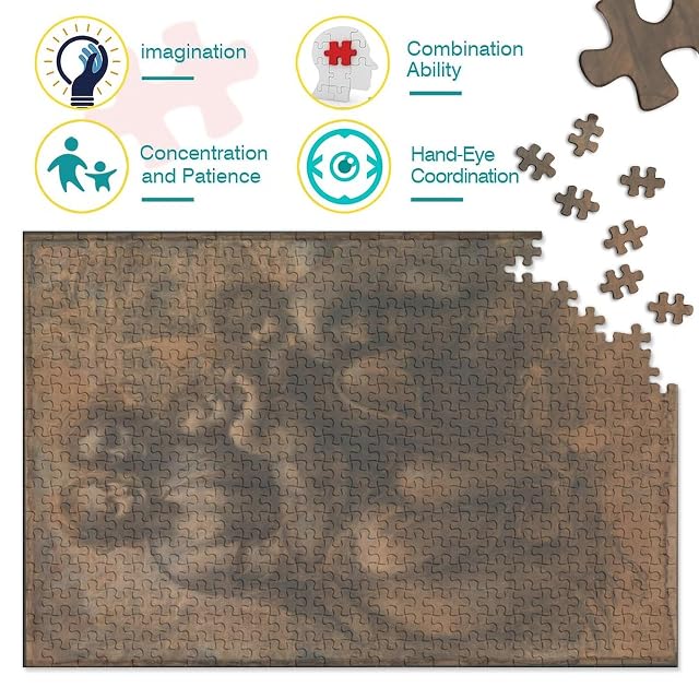 Foto 3 de 7 de Da Vinci Puzzles para Adultos, Pintura al óleo Puzzle De Madera De 1000 Piezas Saint John The Baptist Puzzle