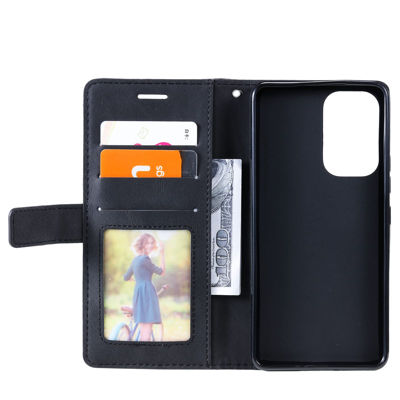 Custodia Portafoglio In Pelle PU Per Samsung Galaxy A33 5G – Cover Magnetica Con Slot Carte E Supporto – Protezione Antiurto – Colore Nero