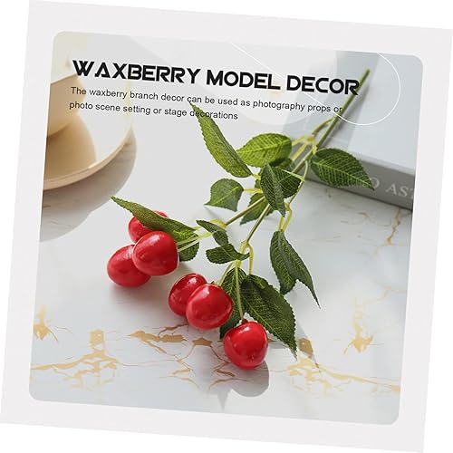 Miniatura 6 de ARTIBETTER 3 unidades de racimos artificiales de bayberry vegetación floreros decorativos de arándanos decoraciones de arándanos reales de tacto