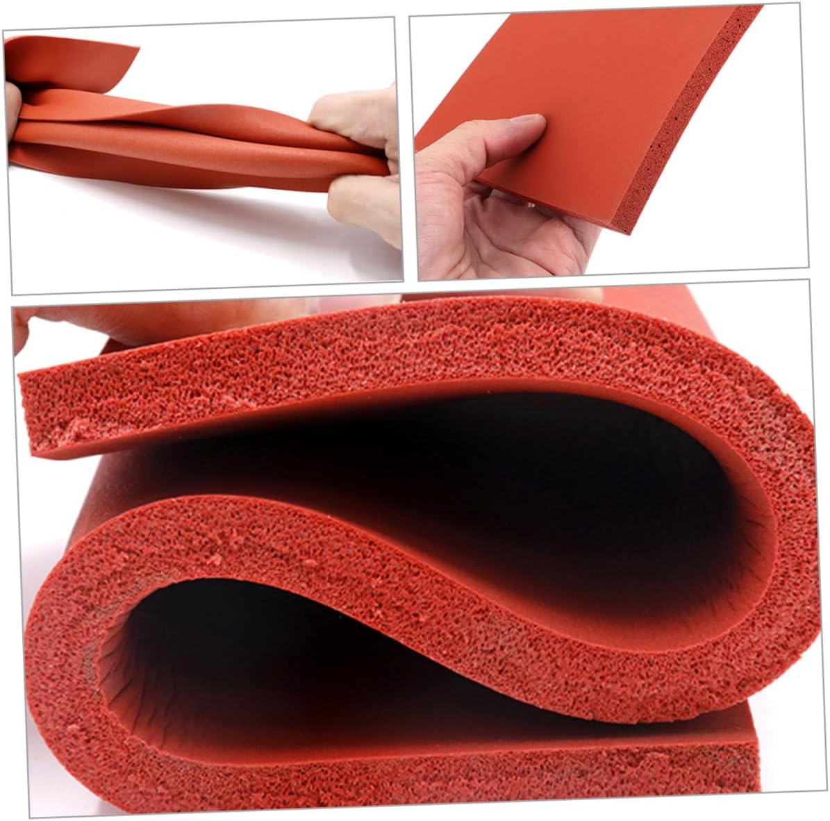COHEALI 3pcs High Temperature Resistant Silicone Heat Press Mats for Transfer Printing Durable Vibration-Absorbing Foam Insulation Cushions