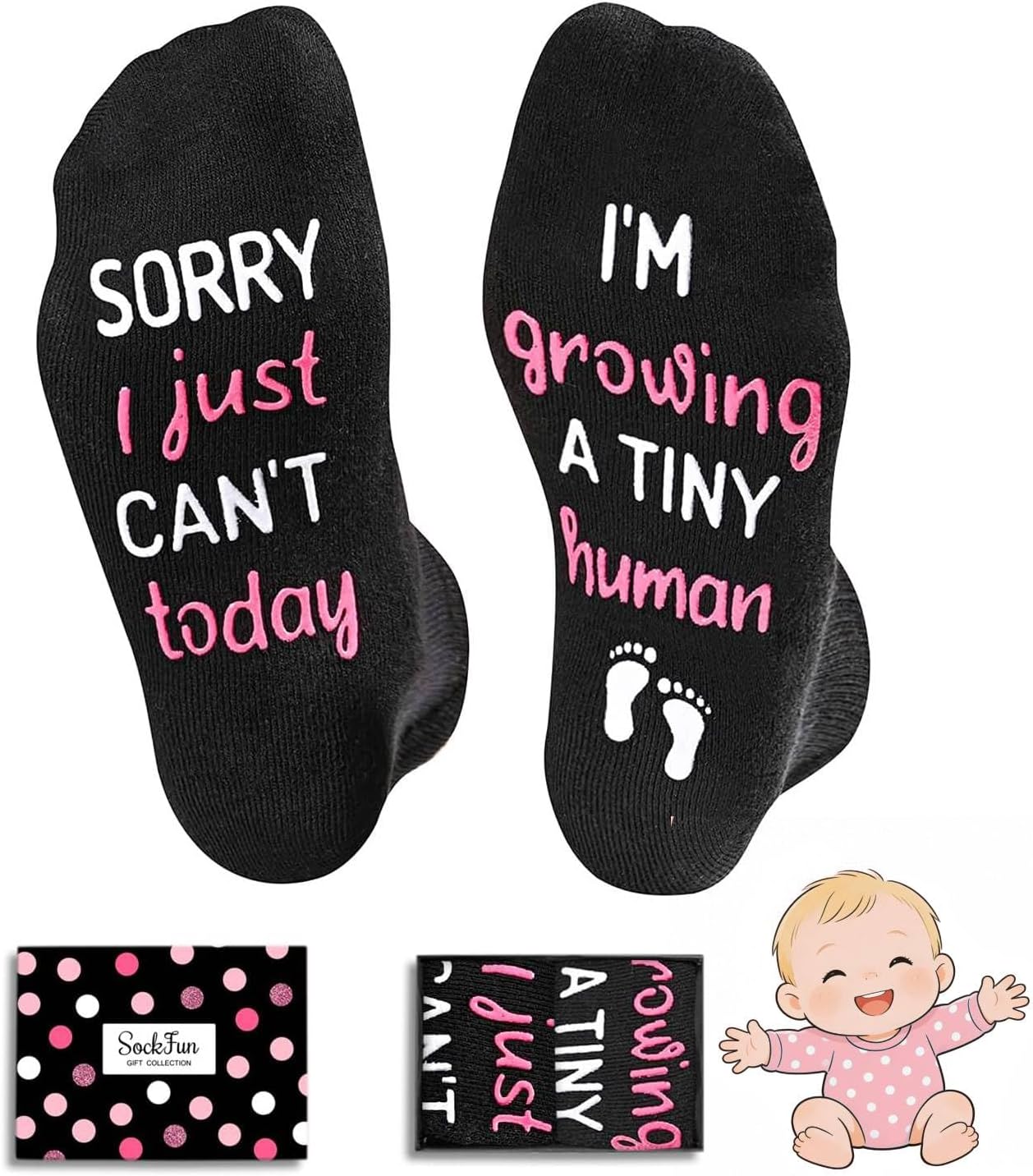 Pregnancy Gifts for Pregnant Women - Maternity Socks for New Mom, Expecting Mothers Gifts