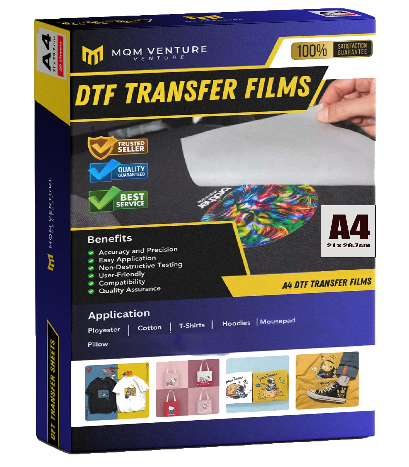 DTF Transfer Film 20 Sheets A4 8.3