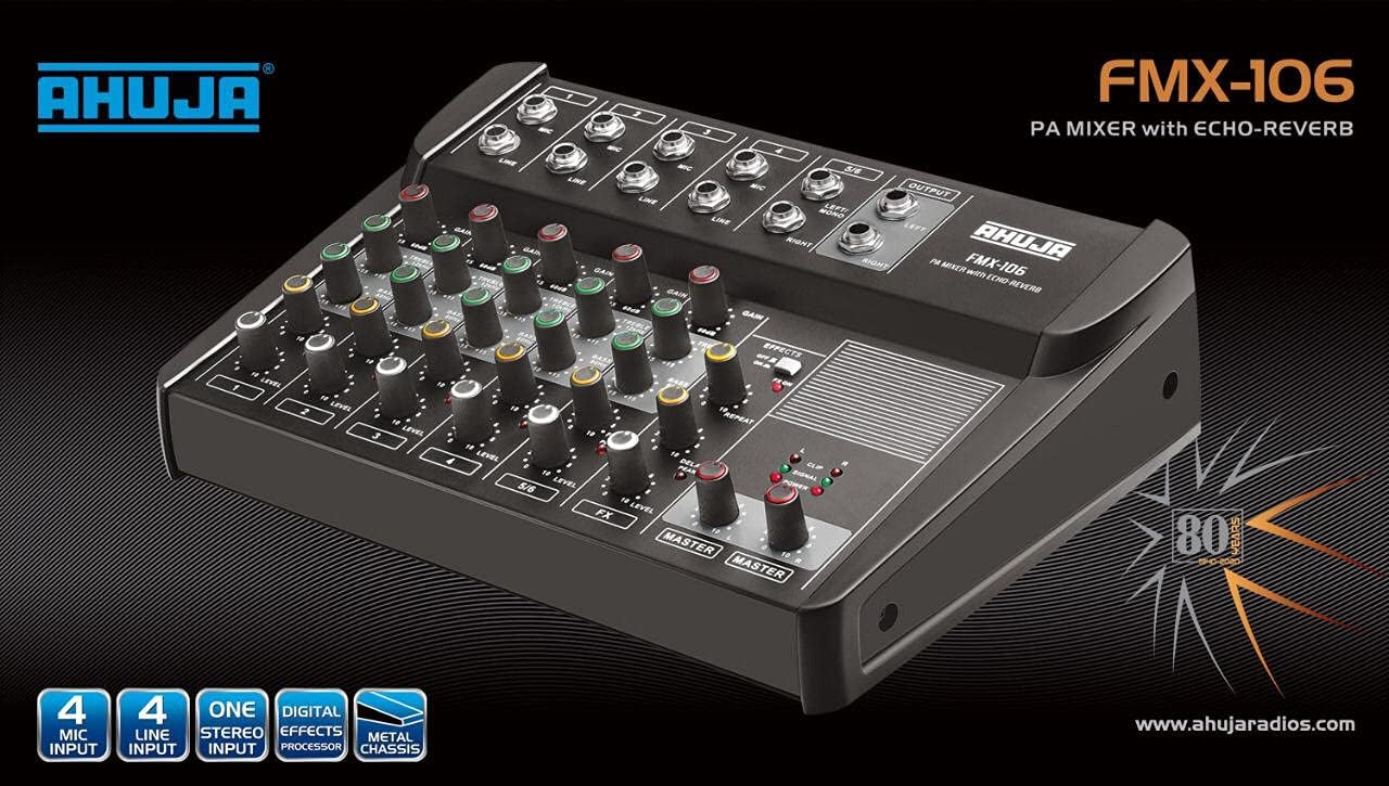 Ahuja PA MIXER FMX-106 4 CHANNEL