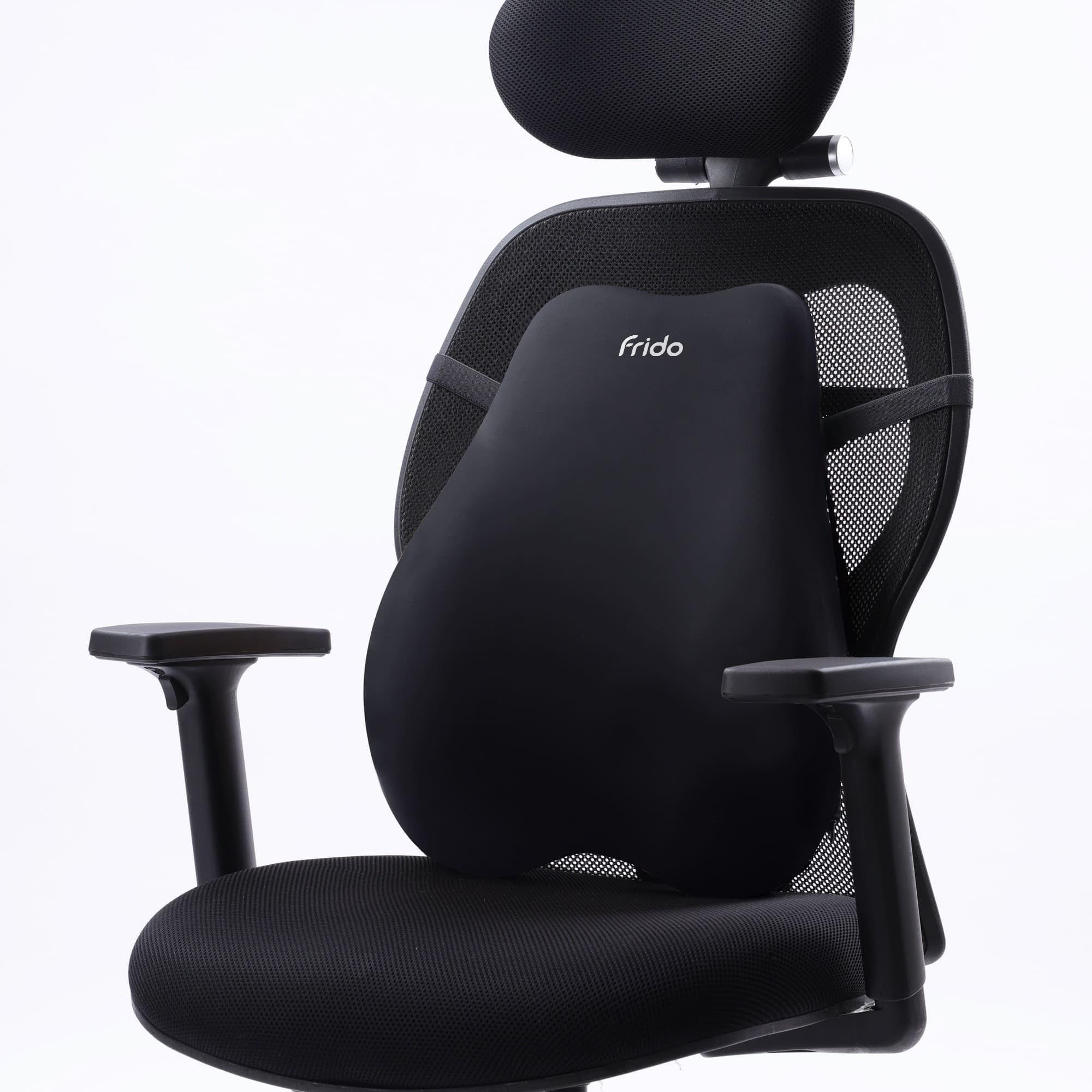 Frido Cloud Backrest Cushion | High-Density Memory Foam | Premium Lumbar Support for Chairs | Durable Back Pillow for Office Chair & Home Use | Breathable & Machine-Washable Cover (Black)-image-33