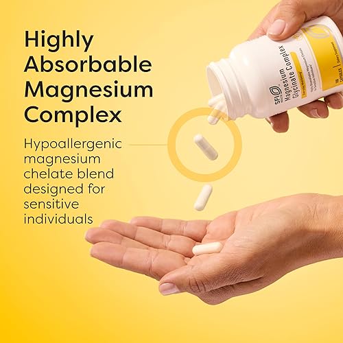 Miniatura 10 de Klaire Labs Complejo de glicinato de magnesio, mezcla de bisglicinato de 100 mg para apoyar la salud y el descanso óseos, quelado para una mejor
