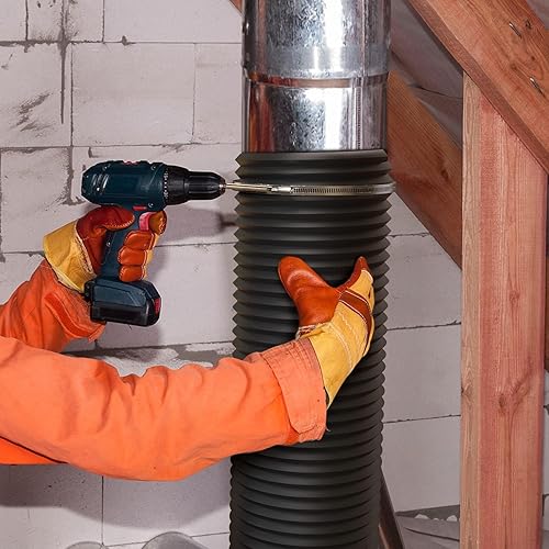 Vista 137 de iPower Manguera de ventilación flexible de 3 pulgadas y 8 pies de conducto de aluminio de 4 capas de protección para secadora para calefacción