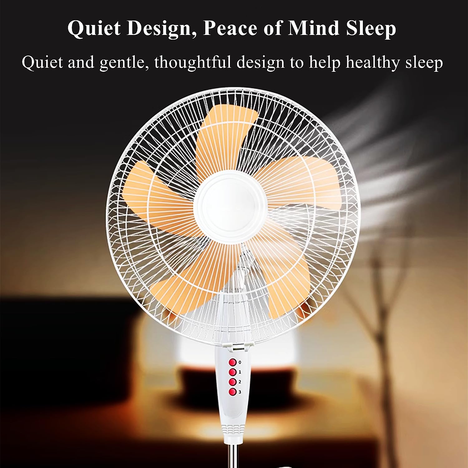 Ventilador de pedestal oscilante portátil, ventilador solar de pie de 3 velocidades, ventilador vertical inalámbrico para exteriores, para camping, mochila, pesca, barbacoa