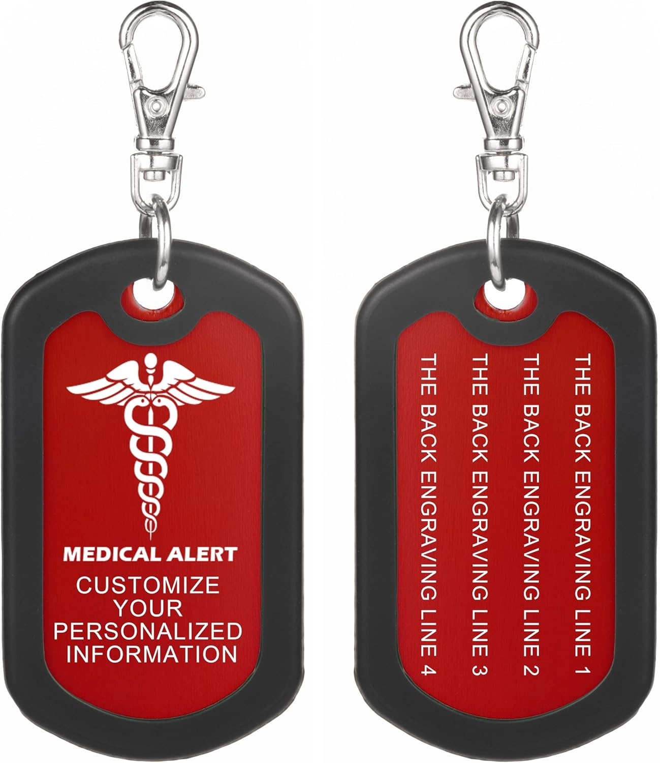 mnmoom Medical Equipment Luggage Tag Medical Alert Zipper Pull Bag Tag (Customizable
