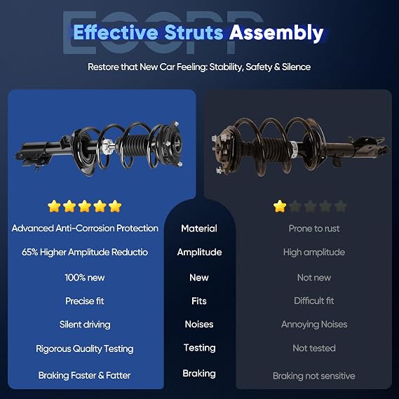 ECCPP Complete Struts Spring Assembly Front Struts Fit for Nissan Rogue