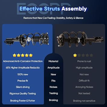 ECCPP Complete Struts Spring Assembly Front Struts Fit for Nissan Rogue