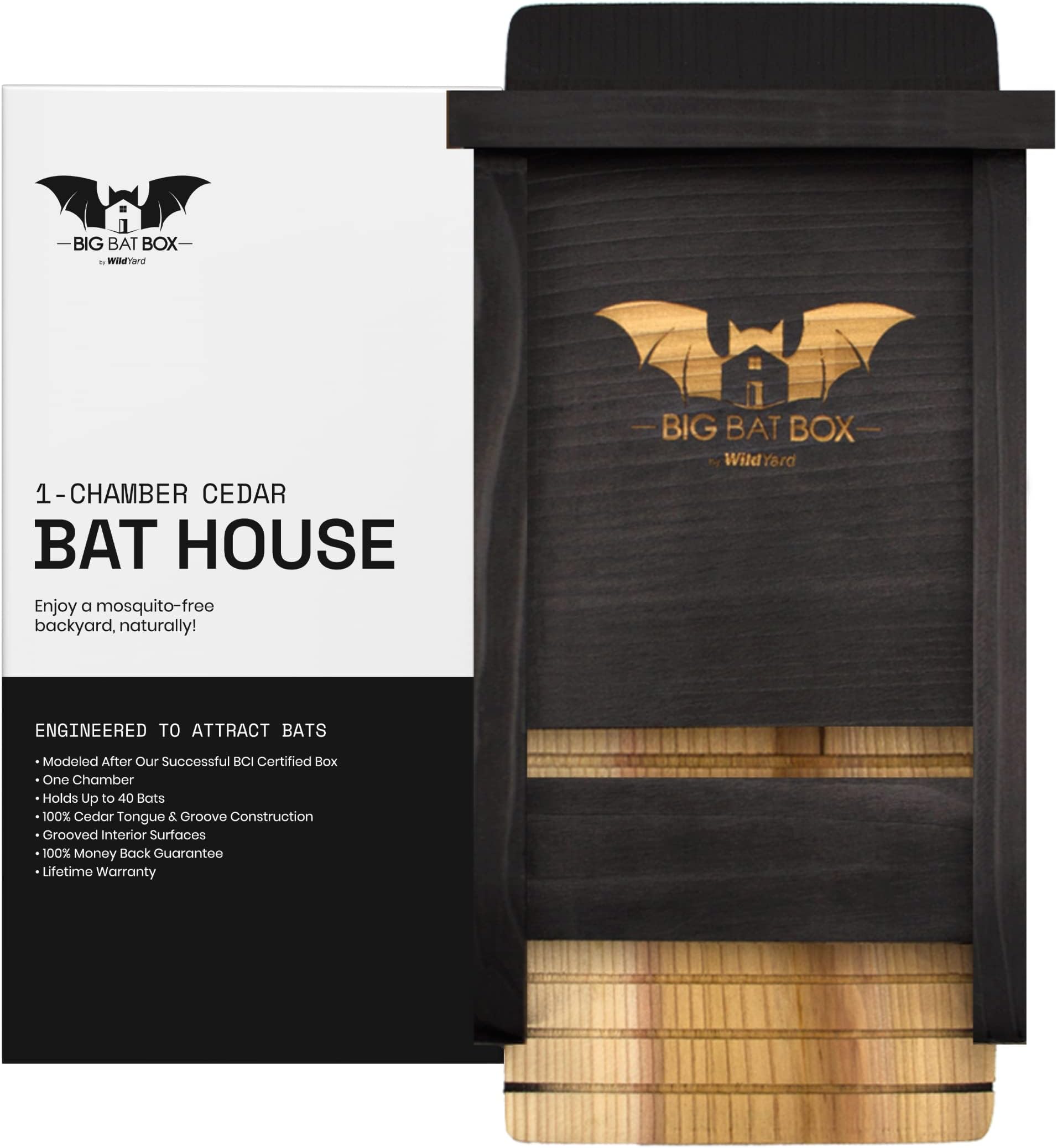Gardigo Wood Bat Box I Animal Shelter for Bat I Nesting Box for Bats I