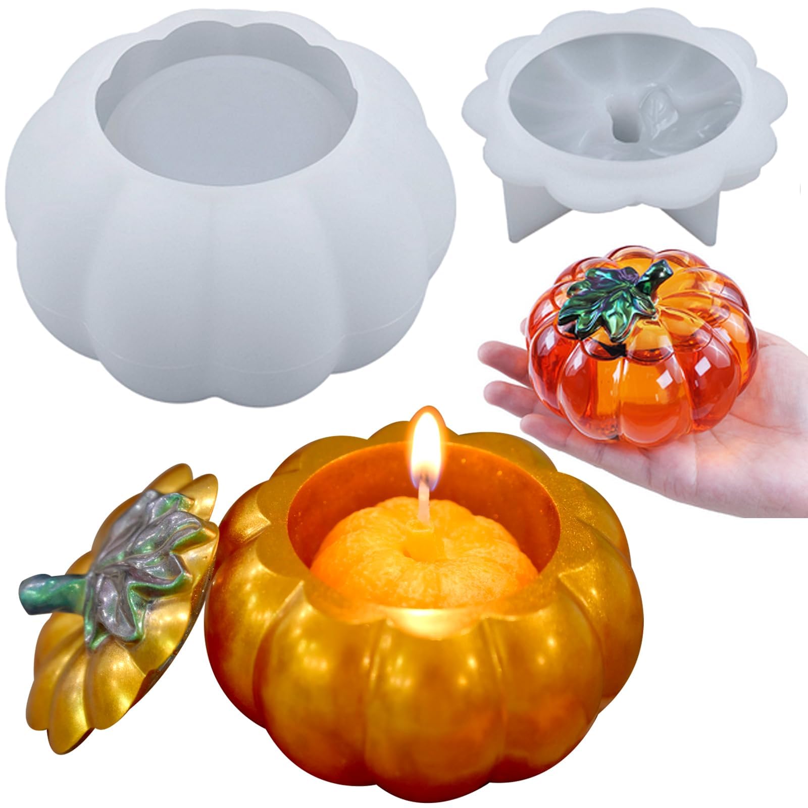 Epoxidharz Kürbis-Form 12,98cm - Silikonform Für DIY Harz Projekte & Deko