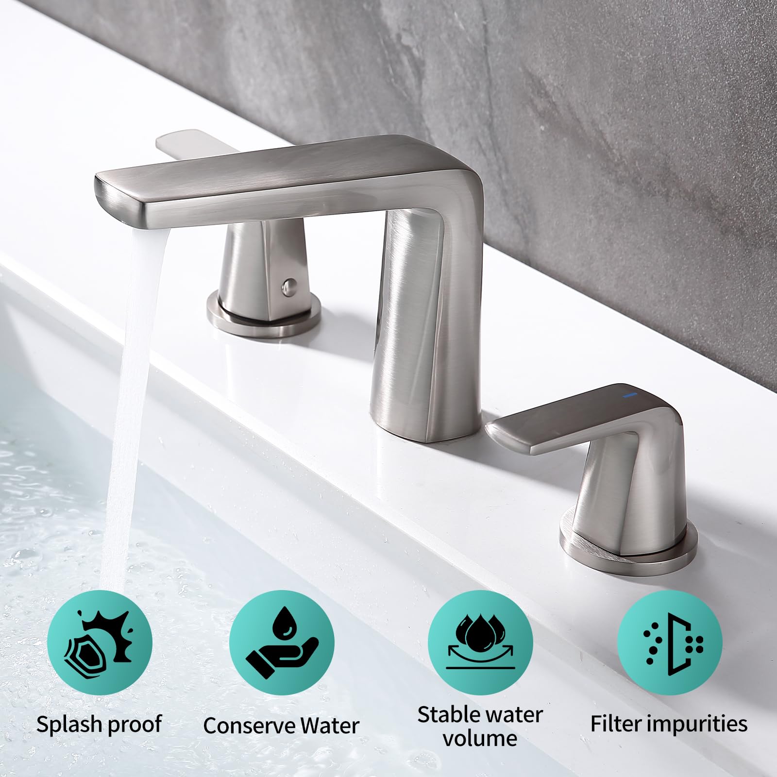 Rubinetto da bagno a cascata Miscelatore lavabo cromato Rubinetto lavabo in ottone monoforo su piano Rubinetti da bagno | Leroy Merlin