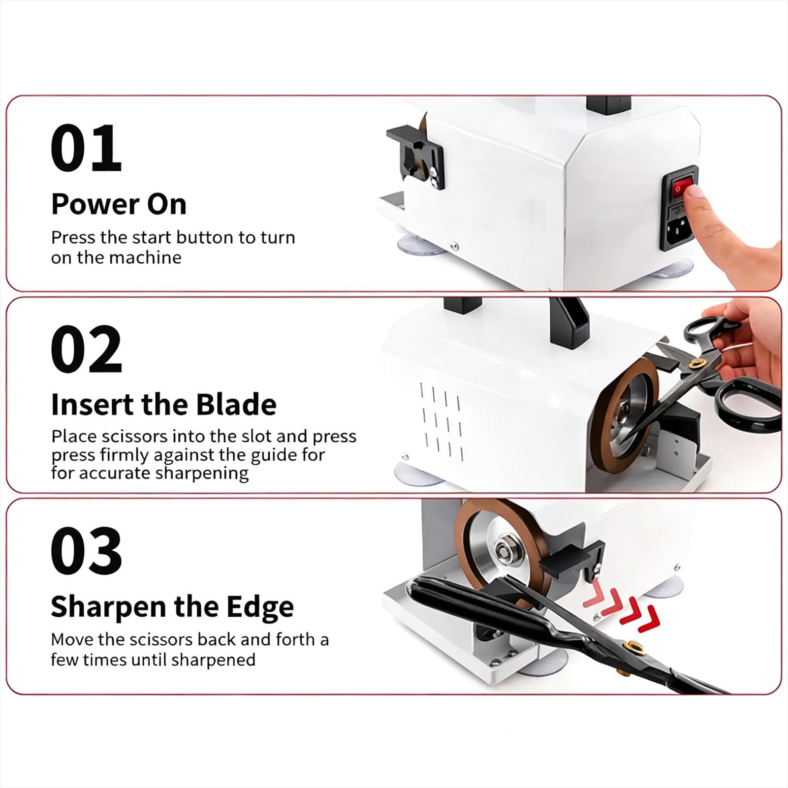 15w Elektryczna Ostrzałka Do Nożyczek, 3600rpm Automatyczna Ostrzałka Do No