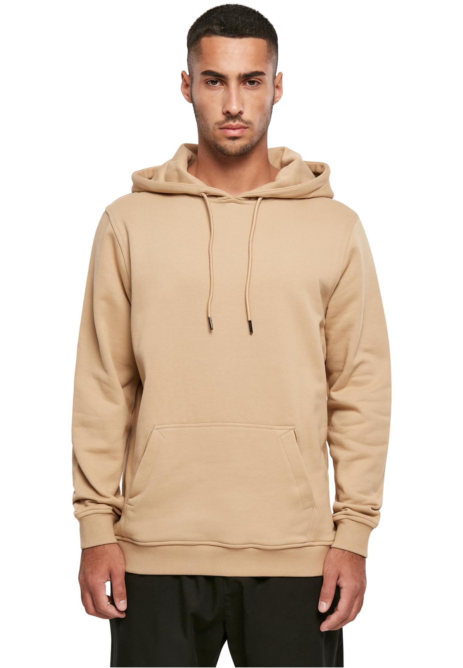 Build Your Brand Męska bluza z kapturem Ultra Heavy Regular Hoody, klasyczna bluza z kapturem dla mężczyzn, bawełna, rozmiary XS-5XL, beżowy (Unionbei), 4XL
