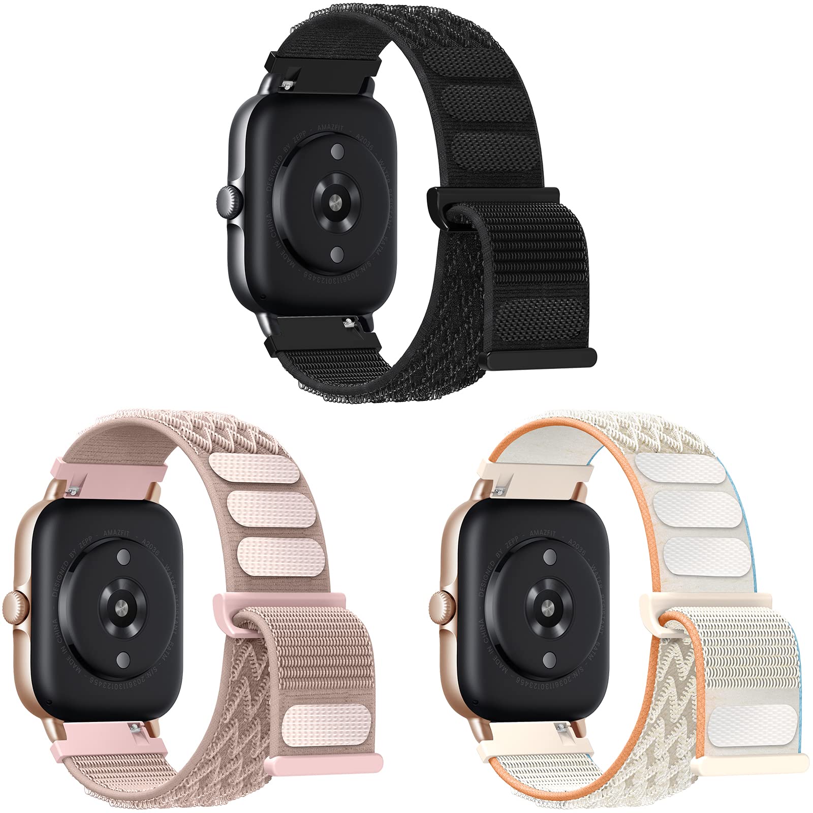 YASPARK Amazfit GTS/Amazfit GTR 42mm Strap, 20mm Nylon Strap for Amazfit GTS 2/2 Mini/Bip/Bip Lite/Galaxy Watch 42mm/Galaxy Watch 4/Gear S2 Classic/Gear Sport/Vivomove/Vivoactive 3/Forerunner 245/645