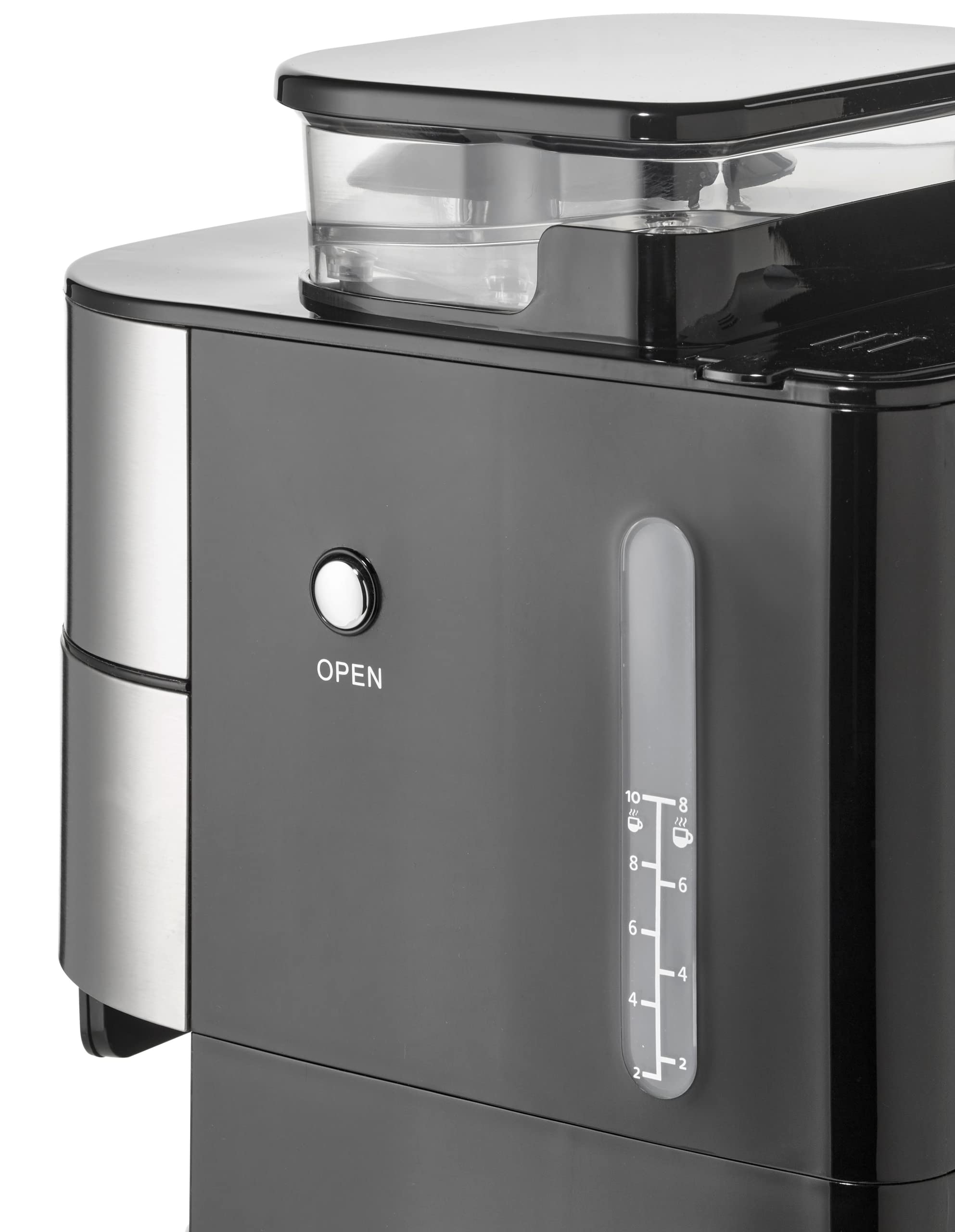 Tarrington House Cafetera con molinillo CMG0917, 1 Litro, 1000 W, automática, programable, antigoteo, filtro extraíble, negro