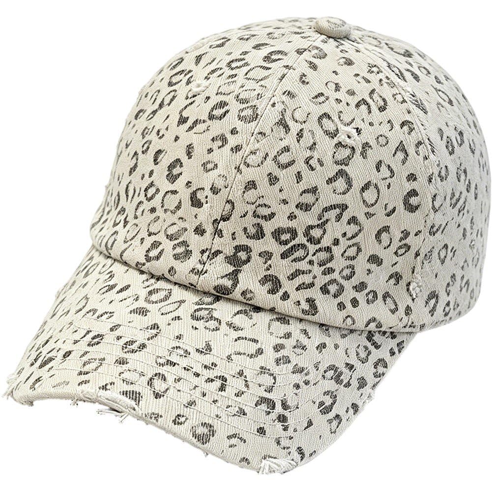 Czapka z daszkiem z nadrukiem w panterkę, bawełniana czapka typu trucker, czapka dla mężczyzn i kobiet, idealna do golfa, biegania, podróży lub aktywności na świeżym powietrzu.